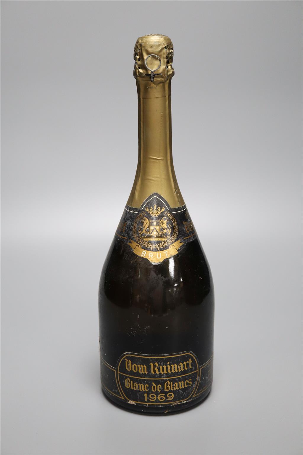 One bottle of Dom Ruinart Blancs de Blancs Champagne, 1969.